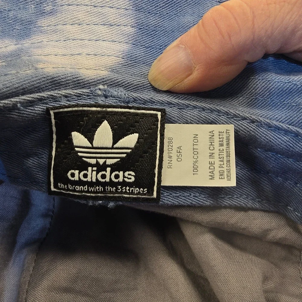 Adidas Originals Tie Dye Bucket Hat Blue White Trefoil Logo OSFA RN90288